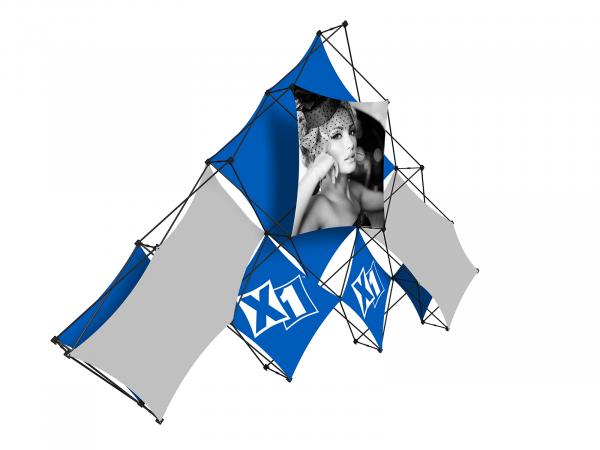 X1 14 ft. -- 10 Quad A Pyramid Fabric Pop-Up Display -- View 3