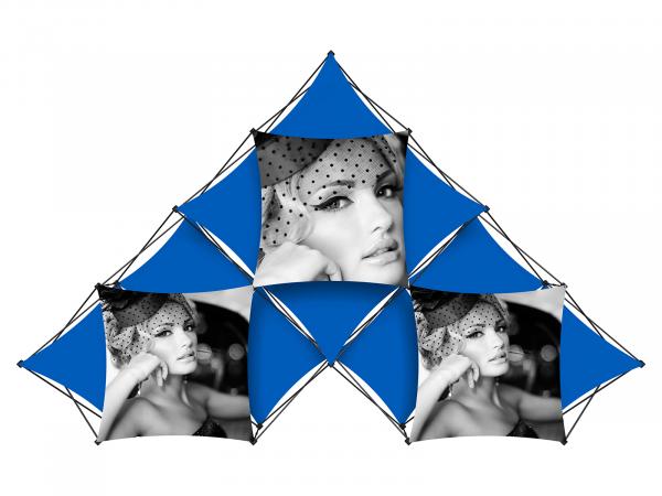 X1 14 ft. -- 10 Quad B Pyramid Fabric Pop-Up Display -- View 3