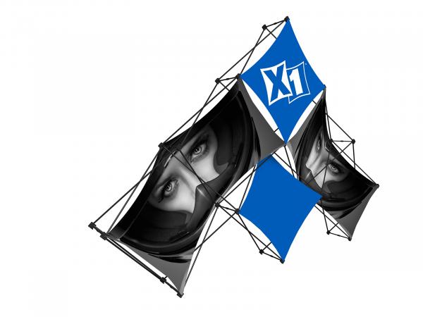 X1 10 ft.* -- 6 Quad A Pyramid Fabric Pop-Up Display -- View 3