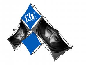 X1 10 ft.* -- 6 Quad A Pyramid Fabric Pop-Up Display -- View 2