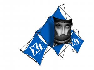 X1 10 ft.* -- 6 Quad C Pyramid Fabric Pop-Up Display -- View 2