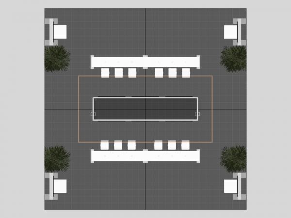 RE-9156 Island Rental Trade Show Exhibit -- Plan View