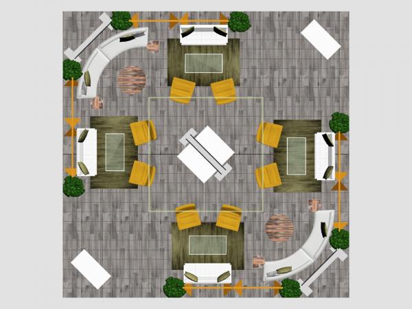 RE-9152 Island Rental Trade Show Exhibit -- Plan View