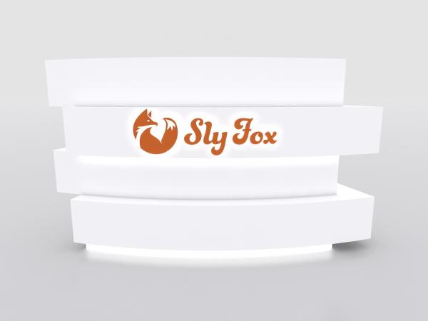 MOD-1592 Custom Trade Show Curved Reception Counter -- Image 2