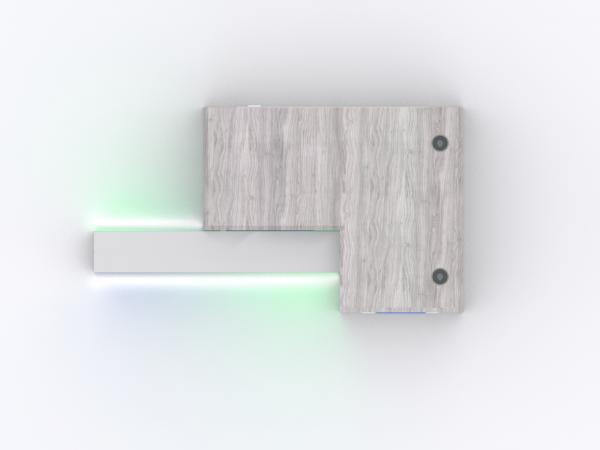 MOD-1704 Custom Trade Show Counter w/ LED Lights -- Plan View