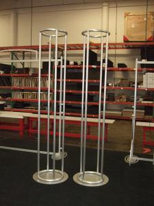 (2) 18" Diameter x 8 ft. Aero Towers (shown without fabric graphics)