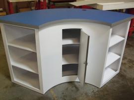 Custom (fully assembled) Reception Counter with Locking Storage and Shelves -- Image 2