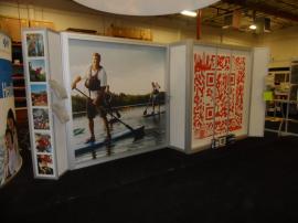 VK-2917 Visionary Designs Hybrid Exhibit with Tension Fabric Graphics and Backlit Corner Panels -- Image 1