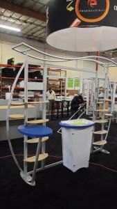 VK-1314 SEGUE Portable Hybrid Display with Shelves and LTK-1001 Pedestal -- Image 2