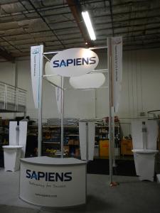 Modified RE-9004 Includes White Laminated RE-1212 Kiosks and RE-1205 Reception Counter -- Image 1