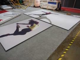 (2) Wall-mounted Silicone Edge Fabric Graphics (non-backlit) and Frames -- Image 1