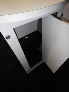 (3) RE-1201 Tapered Counters with White Laminate Finish, Locking Doors & Interior Shelves -- Image 3
