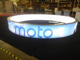 Custom Hanging Sign with SuperNova LED Lights and Double-sided SEG Graphics. For Permanent Retail Installation -- Image 1