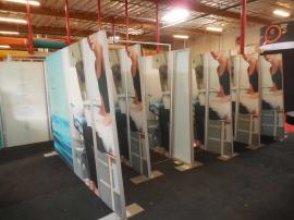 Freestanding Gravitee Retail Dividers with Double-sided SEG Graphics and Adjustable Hinges -- Image 1