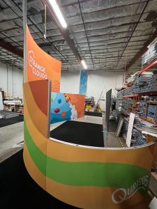 RENTAL: Custom 30&rsquo; x 40&rsquo; Gravitee System Island Design with SEG Fabric Graphics