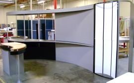 10' x 20' Custom Visionary Designs Display with Custom Curves and Backlit Graphic
