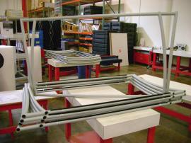 Multiple Aero Freestanding Table Tops -- TF-401 with Custom Powder Coating Color