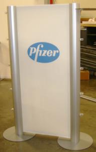 Visionary Designs Kiosk with Plex Shelves