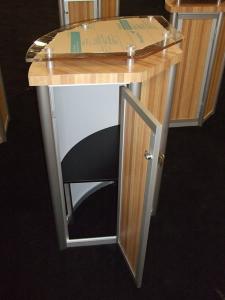 (4) Modified MOD-1131 Pedestals with Raised Plex Top and Locking Storage -- Image 3