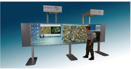 Interactive Display with High Resolution Functionality Featuring a Touchscreen Whiteboard and (2) Projectors -- Image 3