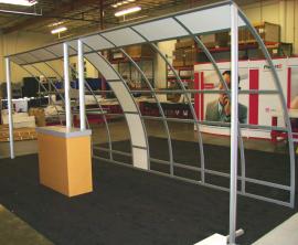 10' x 20' Visionary Designs Hybrid VK-2012 with Tension Fabric Graphics and Display Cases
