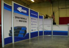 10' x 20' Visionary Designs Hybrid Display with Tension Fabric Graphics