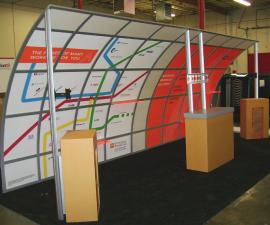 10' x 20' Visionary Designs Hybrid VK-2012 with Tension Fabric Graphics and Display Cases