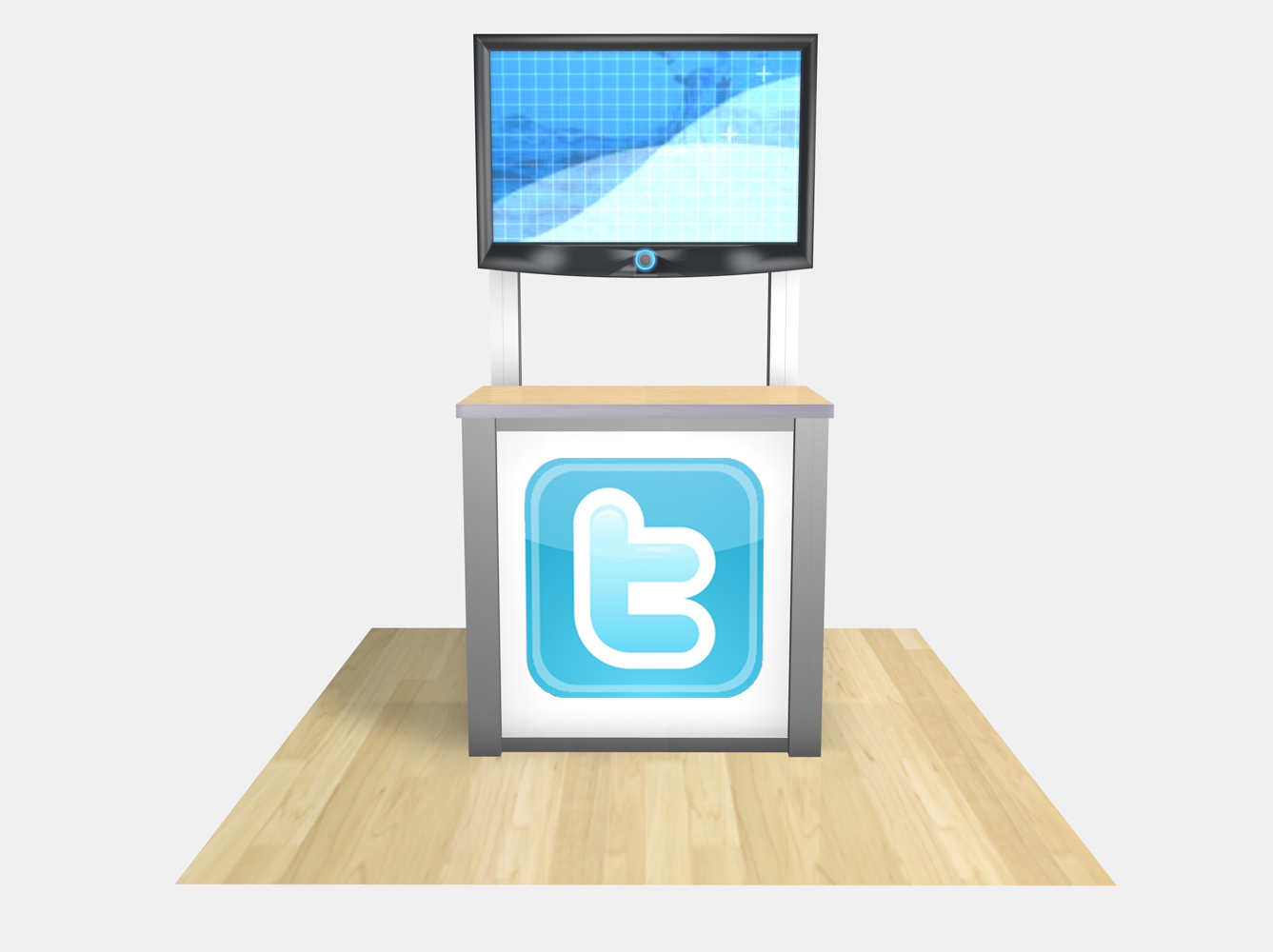 Display Search REO1232 / Rectangular Counter Kiosk (Rental