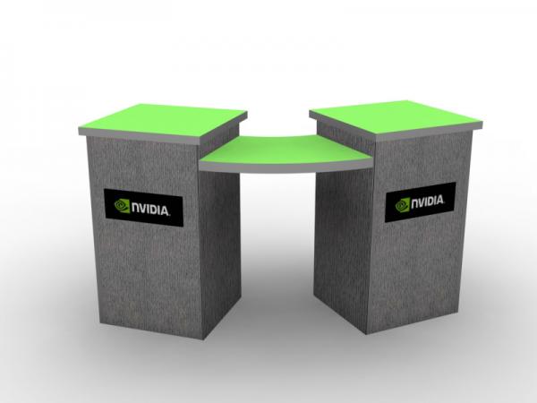 DI-660 Trade Show Pedestal -- Fabric Folding Panel Design -- Partial Graphic